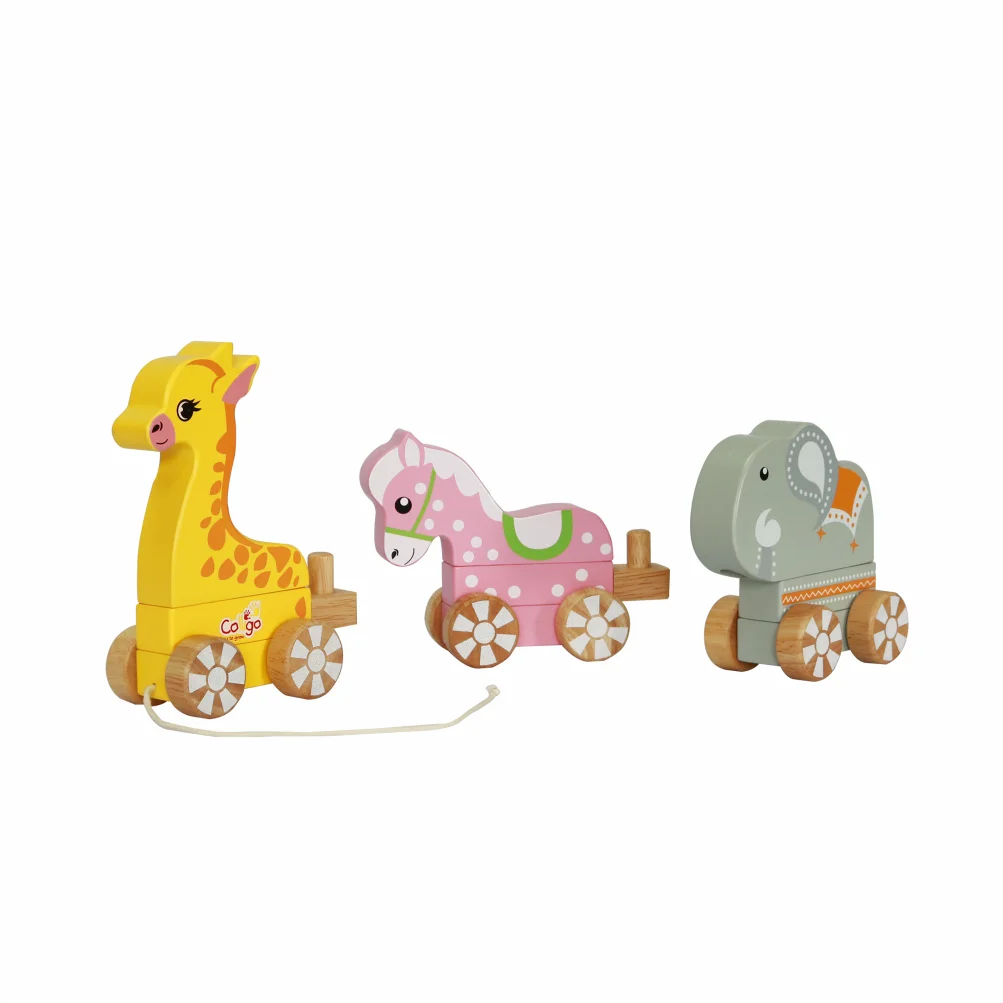 Pull Along Toys Train Animals Shape For Kids - Buy Kids Toys Wood Hand Pull  Along Train,Toy For Kids Product on 