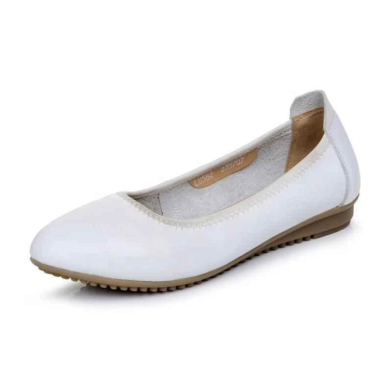 

Cow Leather Women White Anti-Slip Hospital Nurse Shoe