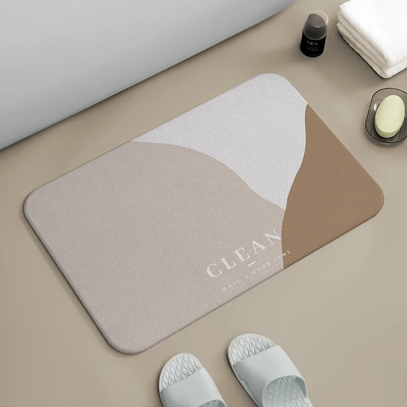 

Eco-friendly diatom mud mat anti slip absorb diatomaceous earth bath mat, With mat with pattern printing or customized