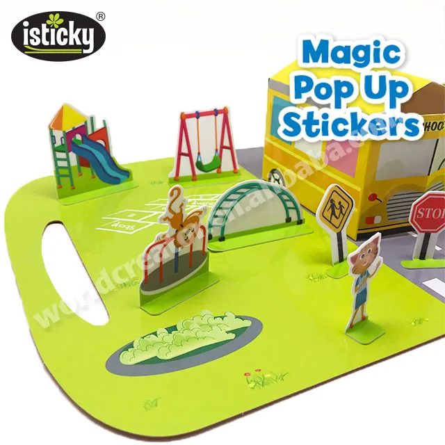 
Custom 3D Scene Game Kids Fun Pop Up Books with Stickers 