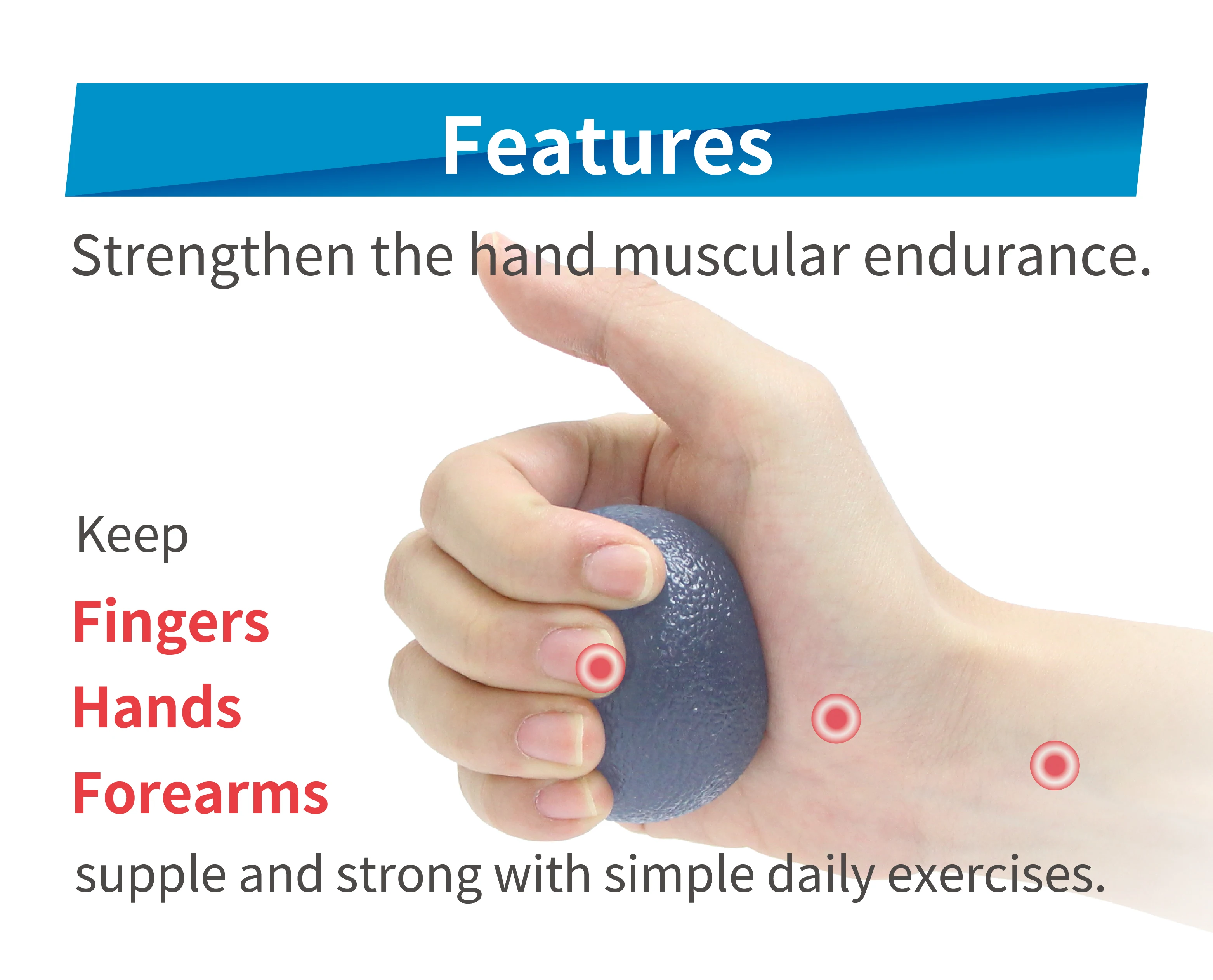 wrist strengthening stress relief balls for therapy squeeze