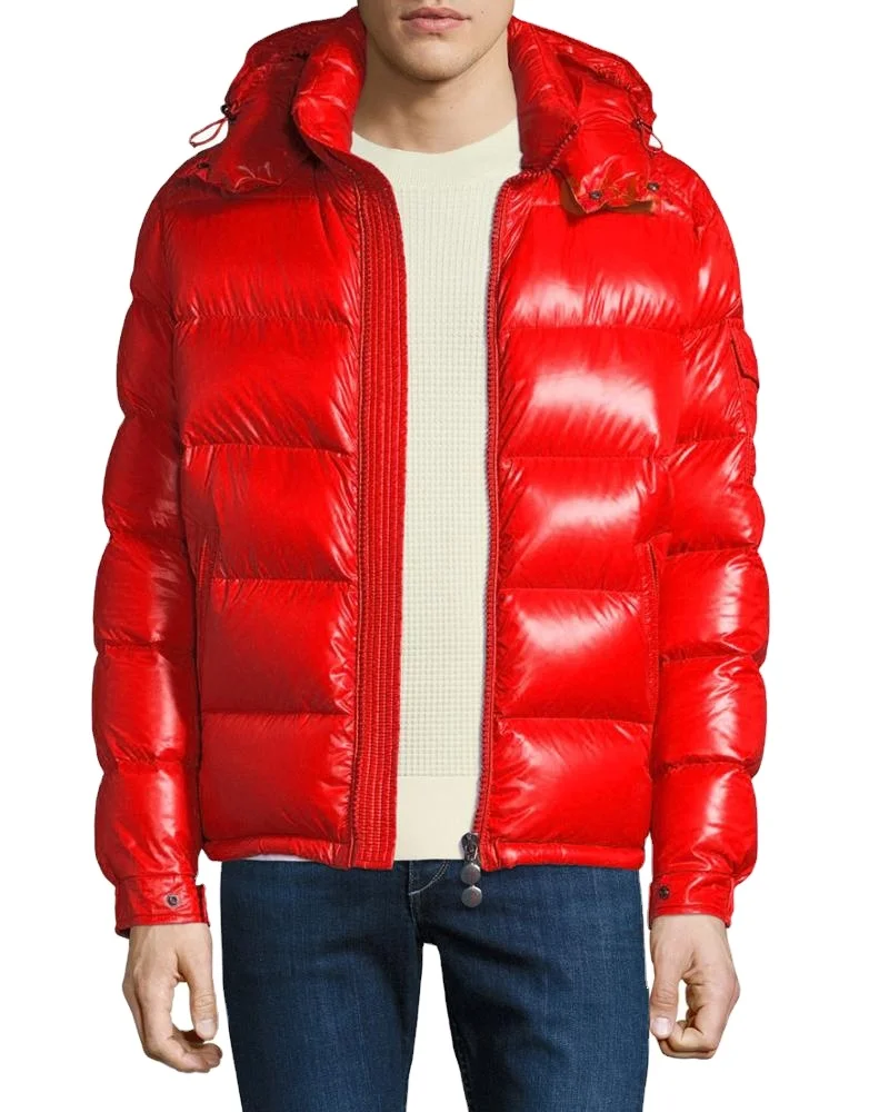 
custom design coat down jacket warm hoods windbreaker thick zipper winter windproof hooded puffer padding jacket men 