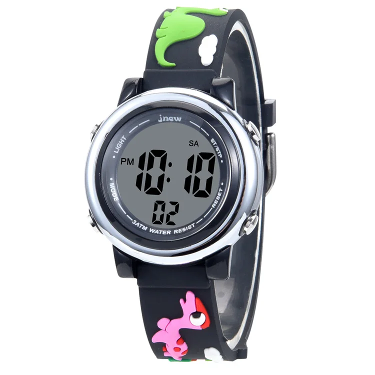 

Cartoon Waterproof 7 Color Lights Wrist Digital Watch with Alarm Stopwatch for 3-10 Year Girls Little Child 3D Kids Watches
