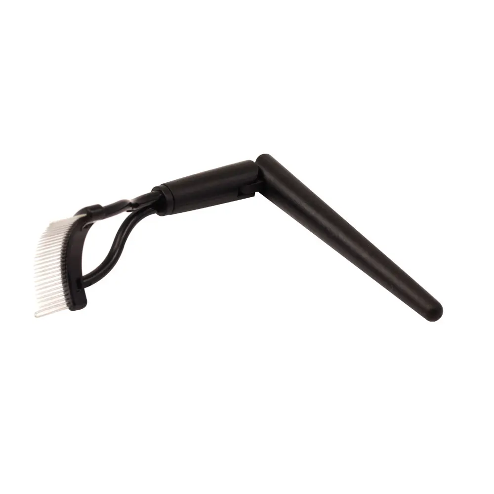 CURSAVELA Easy Use Folding Eyelash Brush Steel Needle 2 Sides Brushes Black Fold Lash Eyebrow Comb Head Brush Makeup Tools