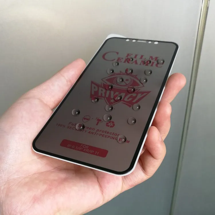 

Anti Spy Ceramic Film Tempered Glass Privacy Screen Protector For Samsung For Iphone X 11 12 13 Pro Max Screen Protector