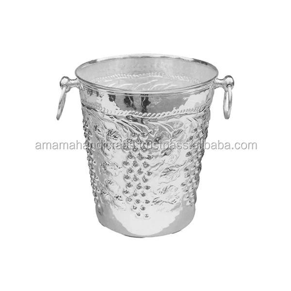 Silver Plated Wine Bottle Cooler With Handle Buy Silver Plated Wine