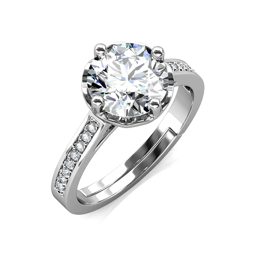 

Affordable Priced 1 Carat Moissanite Lab Grown Diamond Sterling Silver 925 Pave Engagement Ring Destiny Jewellery 2021