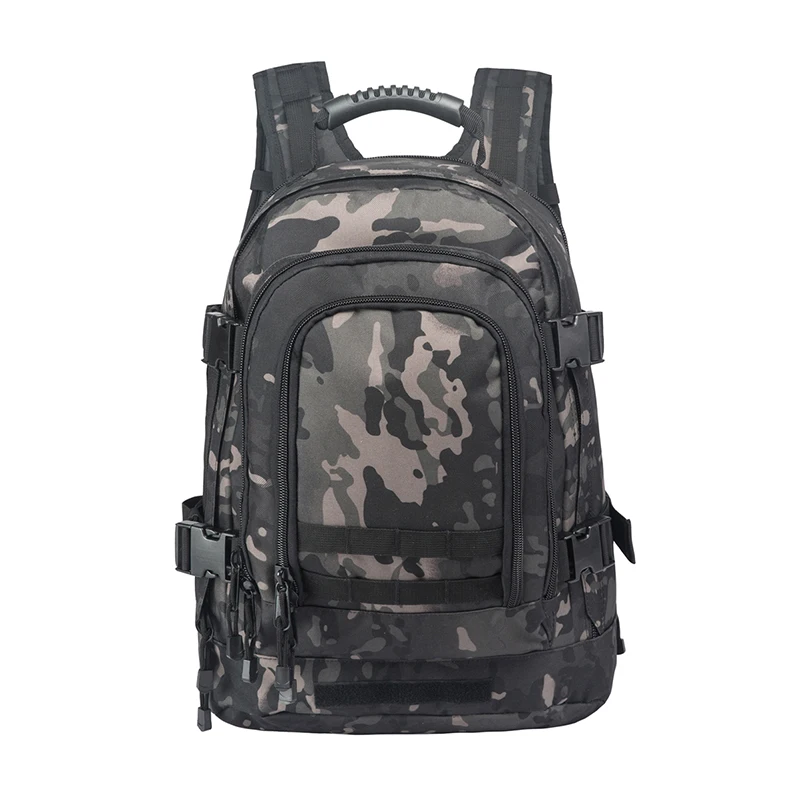 

Mochila Militar 65L Custom Camo Military Tactical Backpack Large Capacity Army 3P Assault Pack Molle Backpacks, Black multicam-mochila militar