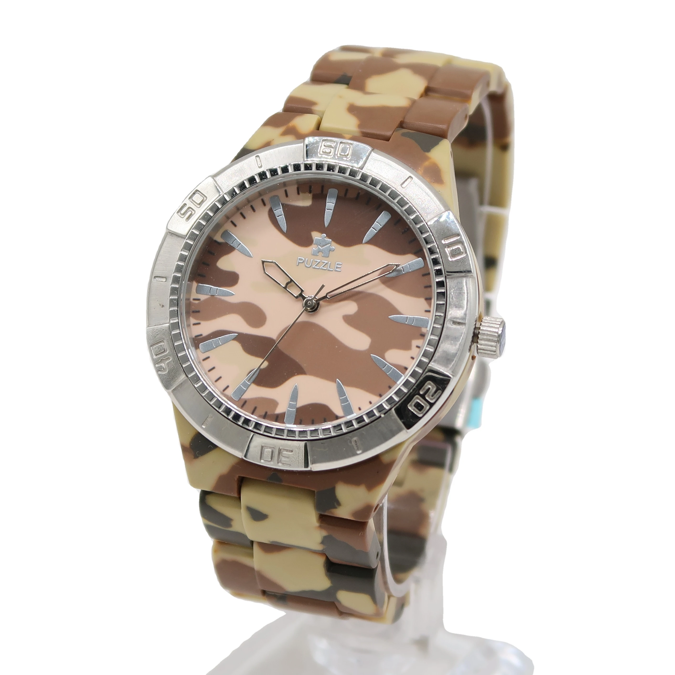 

Acetate Camouflage Quartz Watches Men Wrist Brown Men Custom Dial Quartz Watch