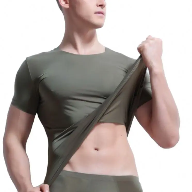 

Men's Quick Dry Basic Active T-Shirts Premium Training Stretch Fabric Active Sport Shirts Standard Crew Neck Underwear