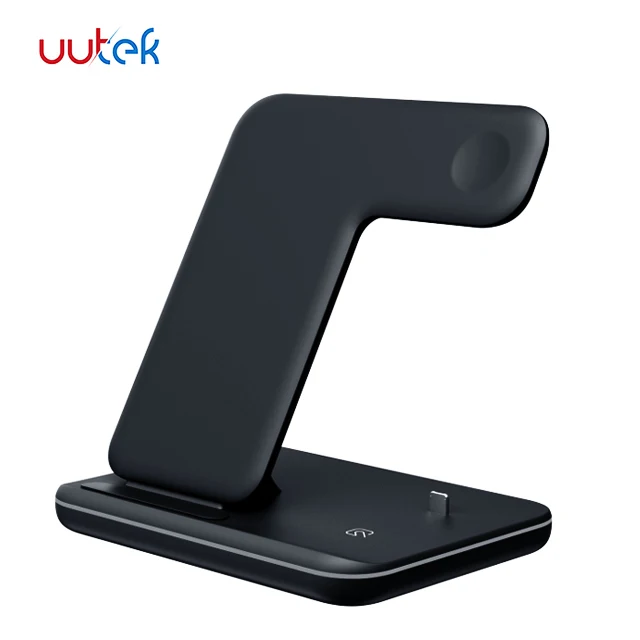 

10W 1UUTEK Z5 15W Fast Wireless Charger 3in1 Charging Pad for mobile phone smart watch earphone fast wireless charger with LED