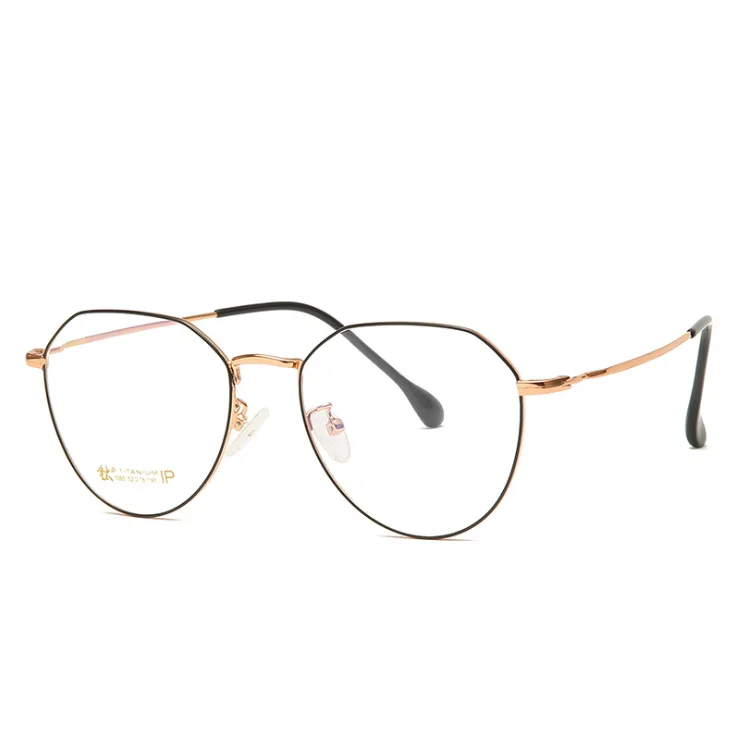 

Wholesale Fashion Frames Optical Eyeglasses Light Women Men Metal Retro Titanium Optical Frames