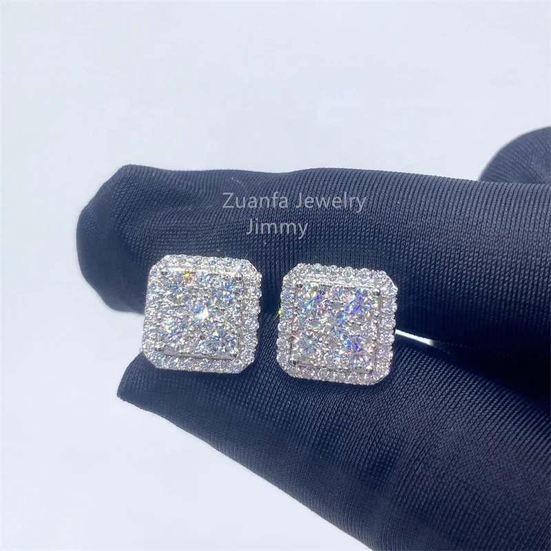 

Round Brilliant Cut Def Color Vvs1 Genuine Moissanite Earrings 925 Sterling Silver Classic Gemstones Suitable For Women