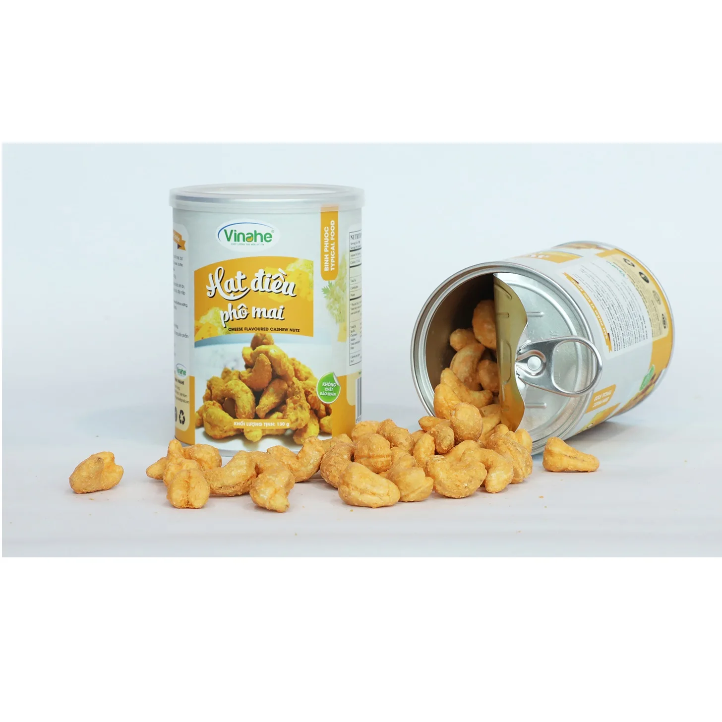 
Instant snack 100% Cheese Flavoured Roasted Organic Cashew Nuts Capacity 130gr/can 