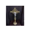 crafts religious cross wall decor brass crucifix