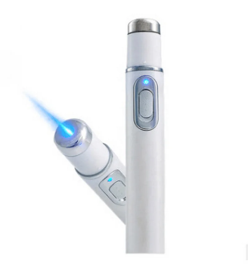 

Blu-Ray Anti-Acne Massage Pen Remove Dark Circles Under Eyes Anti Wrinkle Portable Laser Pen Facial Beauty Skin Care Tool, As shown