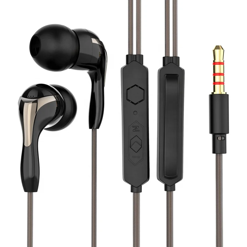 

Universal Stereo Bass Wired Earphone Earpiece with Champ Microphone Clip For Gionee Iphone Samsung Xiaomi Vivo Oppo Mobile Phone