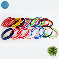 

customized design rainbow eco-friendly silicone wristband with debossed/embossed/fill ink/mix color/printing logo