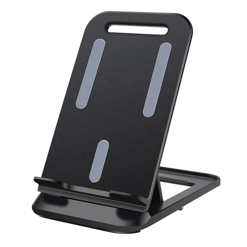 

ABS Height Adjustable Folding Mobile Phone Holder Stand Universal Telescopic Lazy Desktop Support Bracket, Black/ white