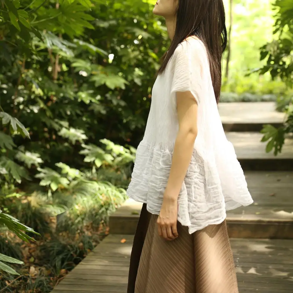

2020 Italy Yarn Luxury Women's Sweater Casual Tops Shirt White Short Sleeve Lady Fashion Pullover Sweater for office ladies
