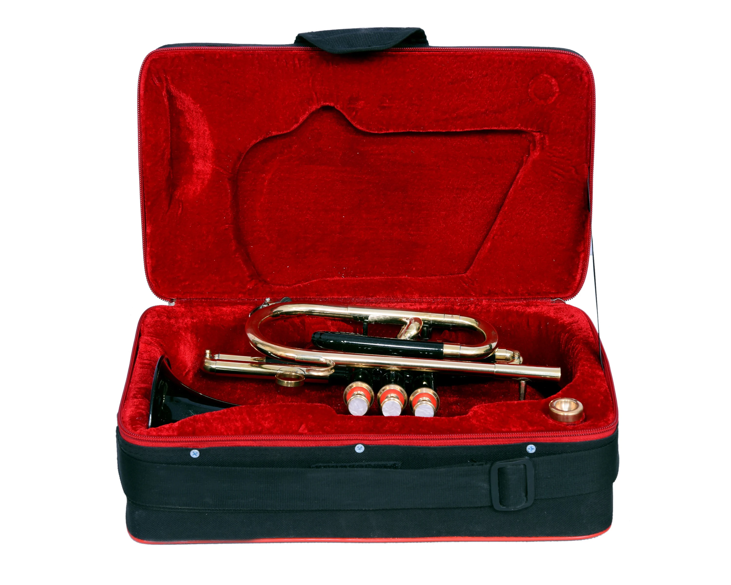 NASIR ALI NEW PROFESSIONAL  BLACK CORNET BB PITCH PREMIUM  QUALITY WITH INCLUDE HARDCASE AND MOUTHPIECE