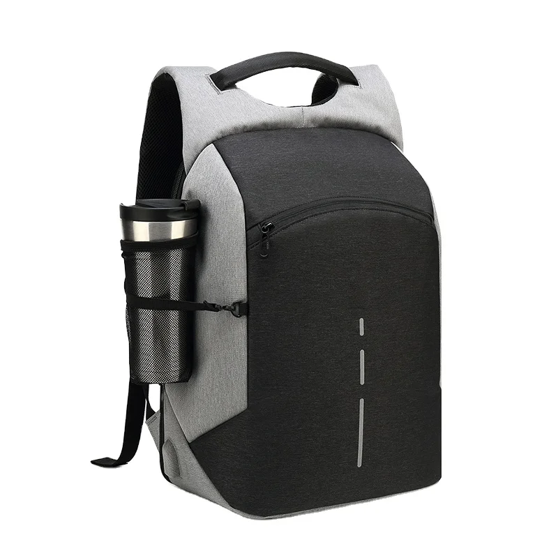 

Business laptop detachable side bottle back pack usb charging port mochilas travel college backpack bag