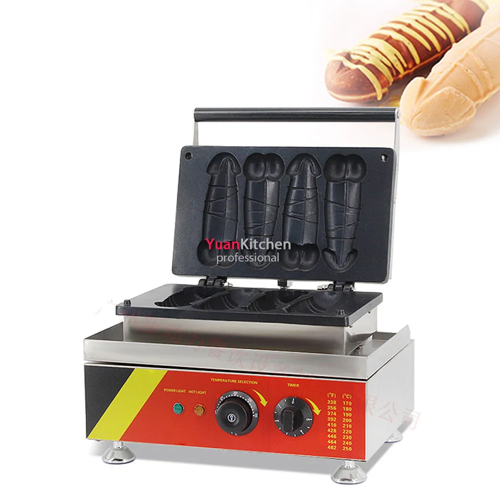 

Free Shipping Commercial Non-stick Electric Hot Dog Baker Pene Hot Dog Waffle Maker Penis Shaped Waffle Iron Machine