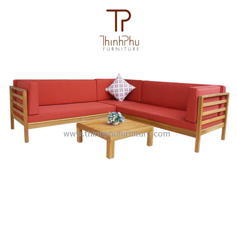 High Quality Sofa Set Mixing Wood And Rope Patio Furniture Set