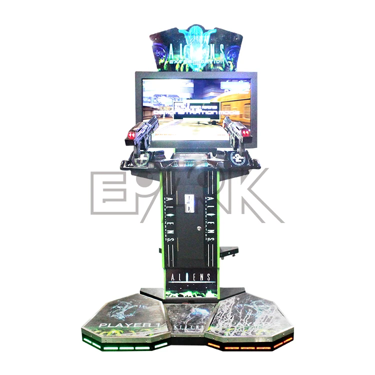 

Pusher Coin Operated Motion Amusement Extermination Aliens Gun Game Machine Battle Indoor Shooting Bowling Arcade Simulator
