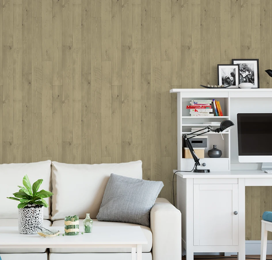 JK-4525 self adhesive non-woven wallpaper Wood designs (Light color)