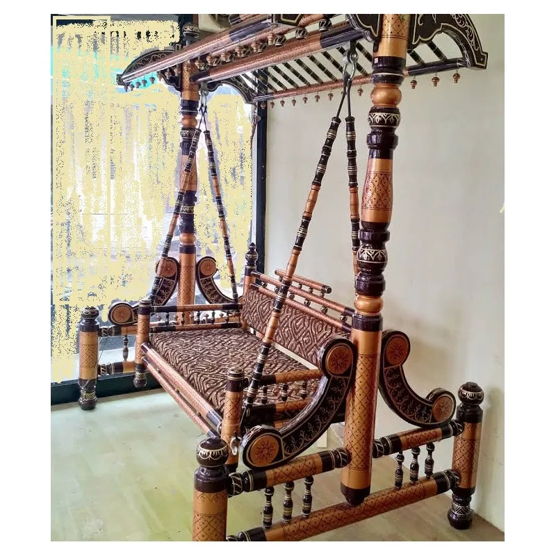 Wooden Carved Swings Royal Luxury Indian Sankheda Traditional Style ...