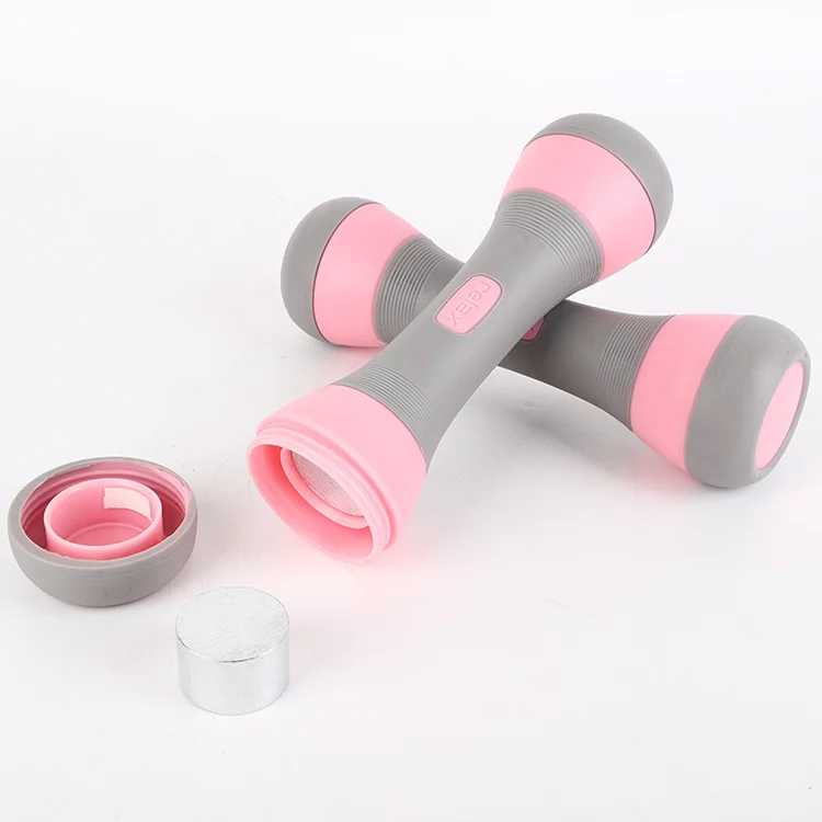 

Hot Fitness training pink triangle twist adjustable weight round rubber dumbbells, Custom color