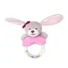 Cute Innovative Cartoon Rabbit Fox Sheep Hand Ring Rattle Baby Plush Toy