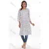 Indian handmade block printed kurtis tunic top blouse floral print long kurti