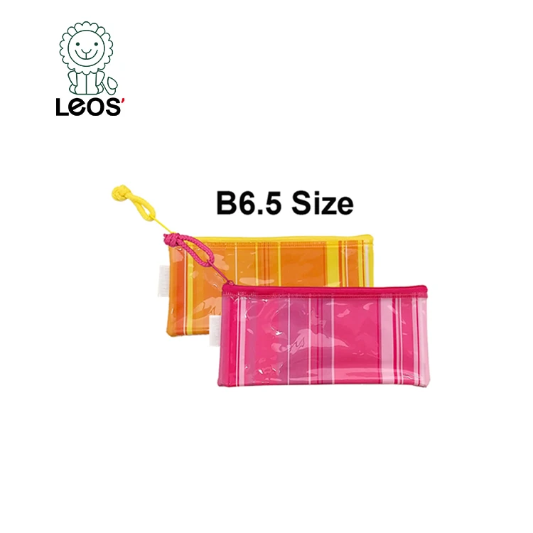 

Small Fashion Plastic Bag with Zippers B6.5 Size PVC Bag Packaging, Pink, blue, orange, green