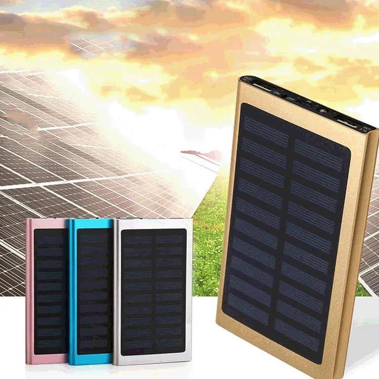 

Mini Slim Solar Power Bank 20000mAh Solar Power Bank