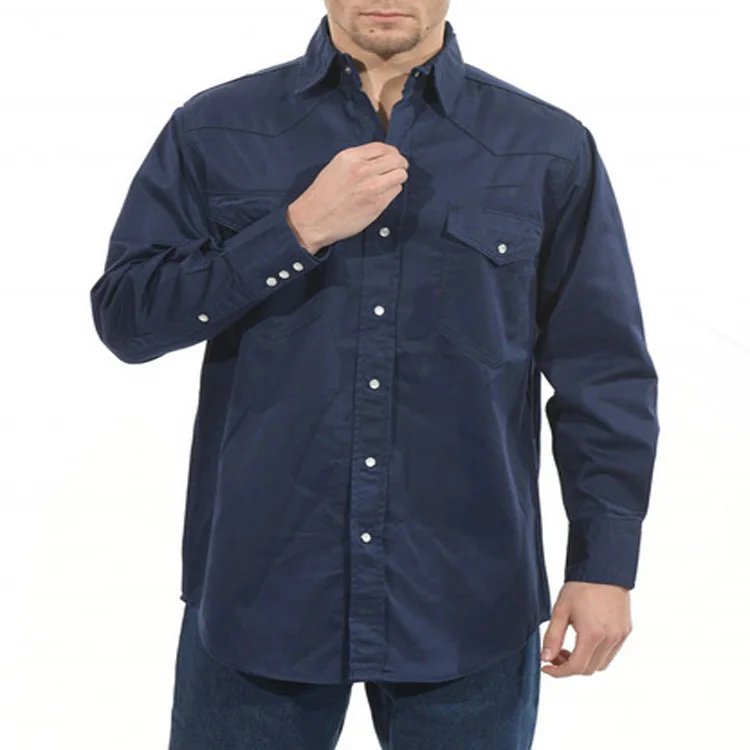 Flame Retardant Fire Resistant Mens Work Shirt Buy Oil Resistant