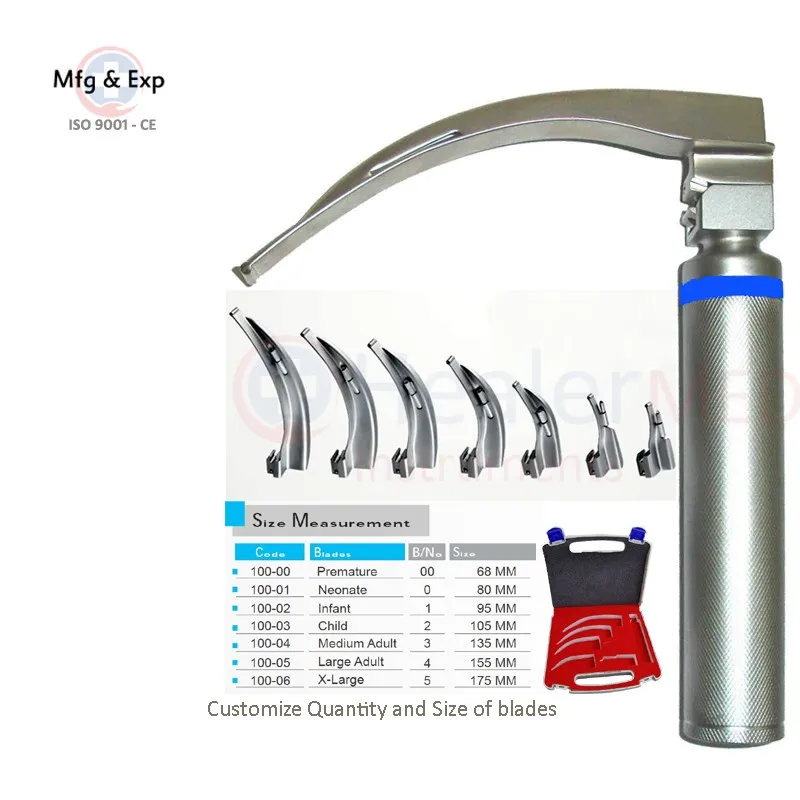 Standard Illumination Mcintosh Laryngoscope / Laryngoscopy Surgical
