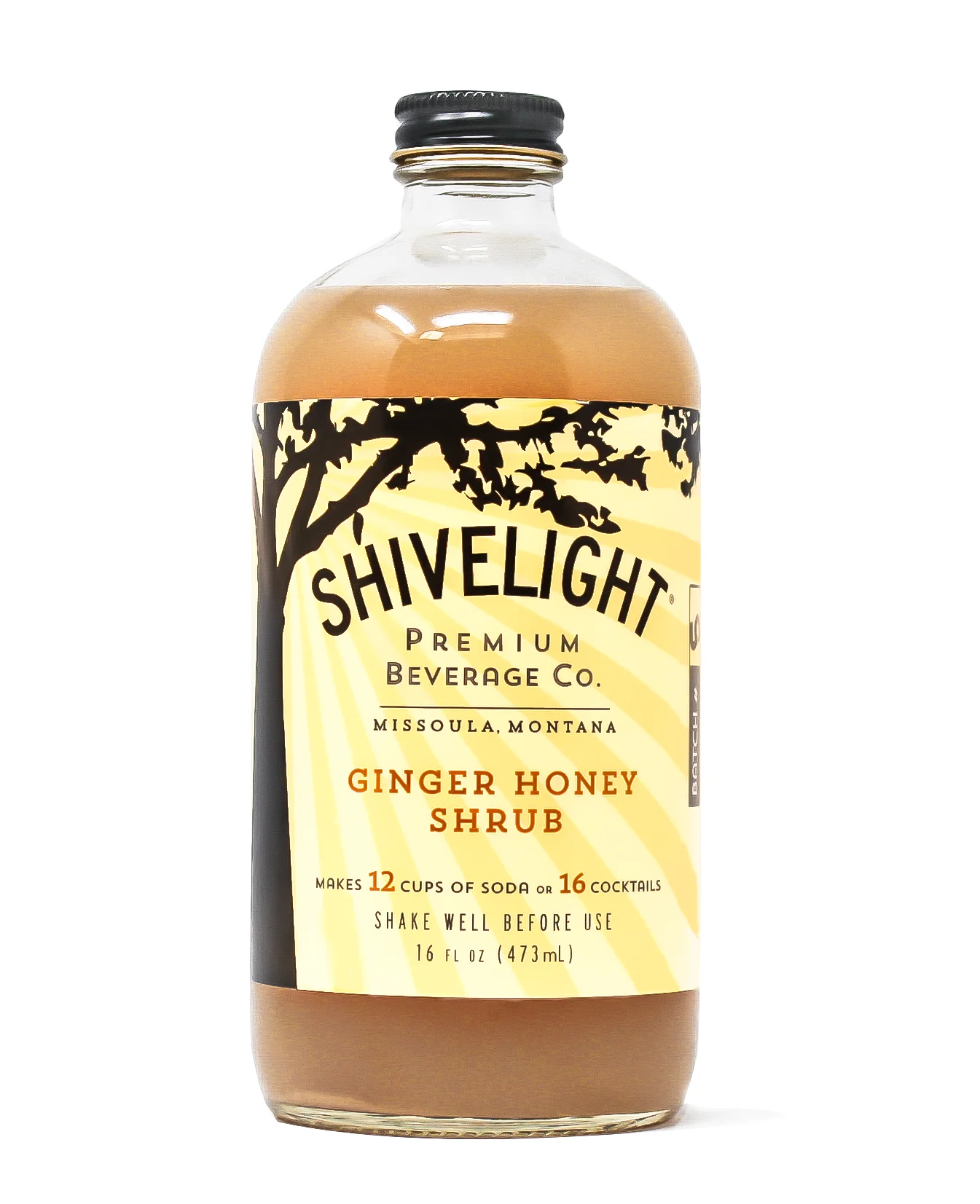
Ginger Honey Shrub   All Natural, Small Batch, Montana Sourced Drinking Vinegar for Sodas and Cocktails   16oz  (1600091396579)