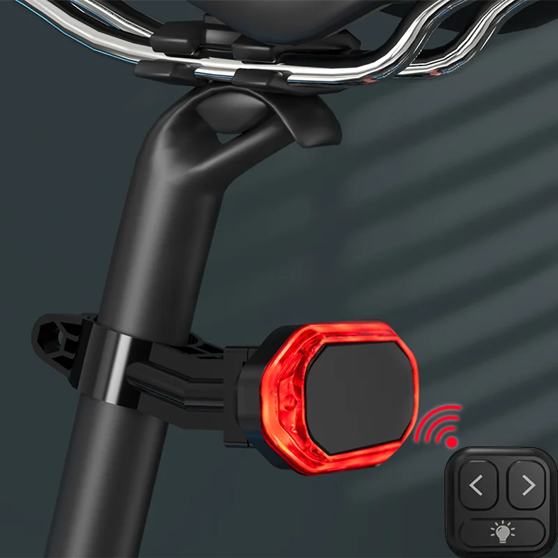 

USB rechargeable Bicycle Accessories remote control left right turn signal warning Scooter helmet light LED bike light