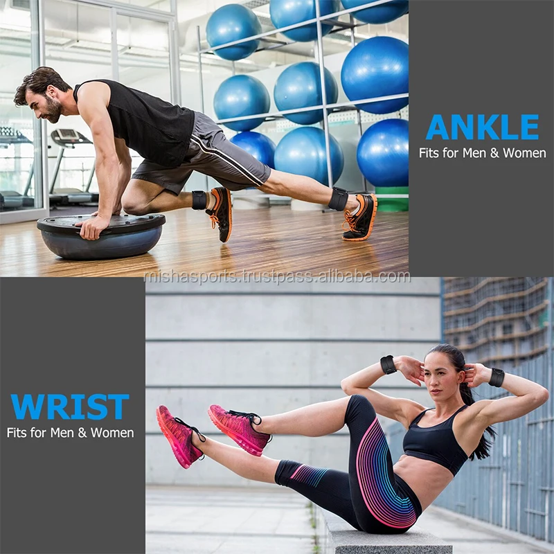 Weighted Cuff Ankle & Wrist Support Sand Straps 500Gm Men/Women Gym Exercise 