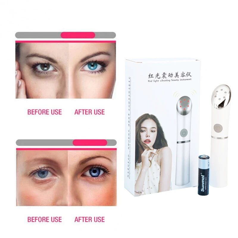 

Vibrating Ion Eye Beauty Massager Red light vibration Care Massage Pen for Eye Reduce fatigue