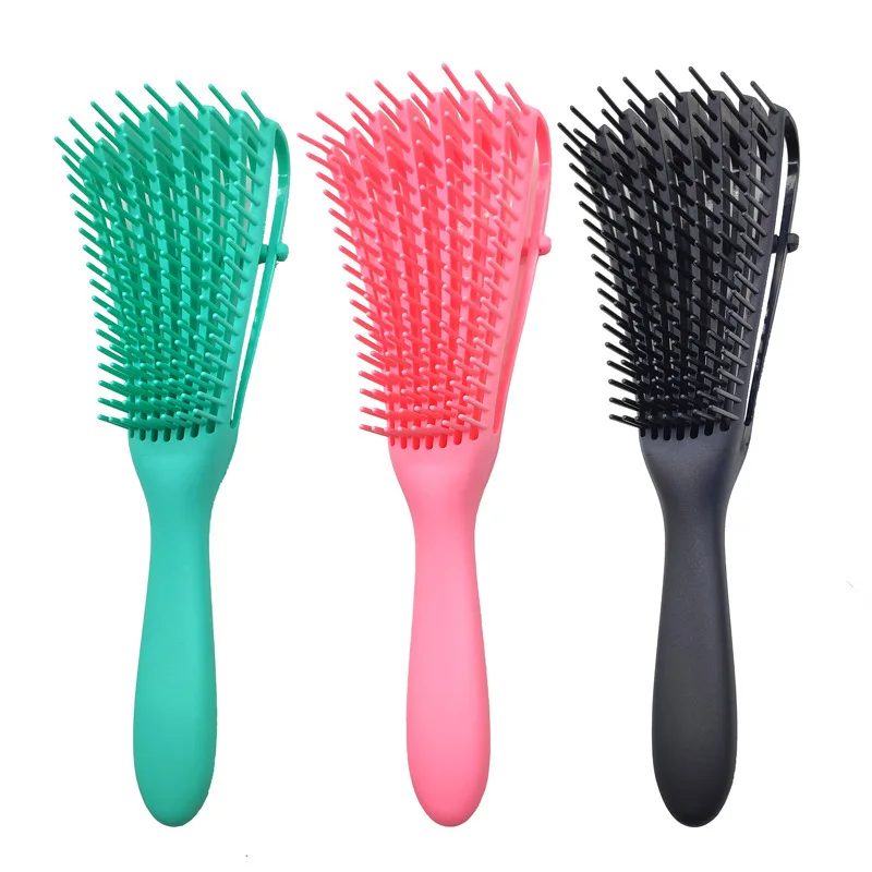 

Marigold Popular Women's Hair Detangling Brush Eight Row Octopus Comb Spare Ribs Hair Detangler Brush for Curly Hair, 6 color