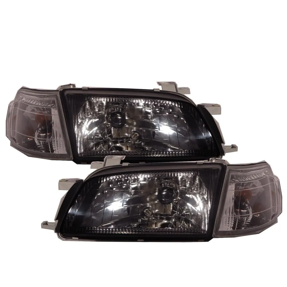 

Caldina ST190/191 MK9 1992-1996 5D Glass Clear Headlight Black V1 for TOYOTA LHD