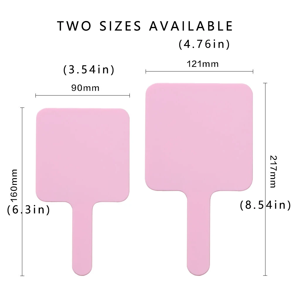 

Custom LOGO Small MOQ Factory Price High Quality Handheld Makeup Mirror with Square Oval Round, White/black/pink/red/customized color