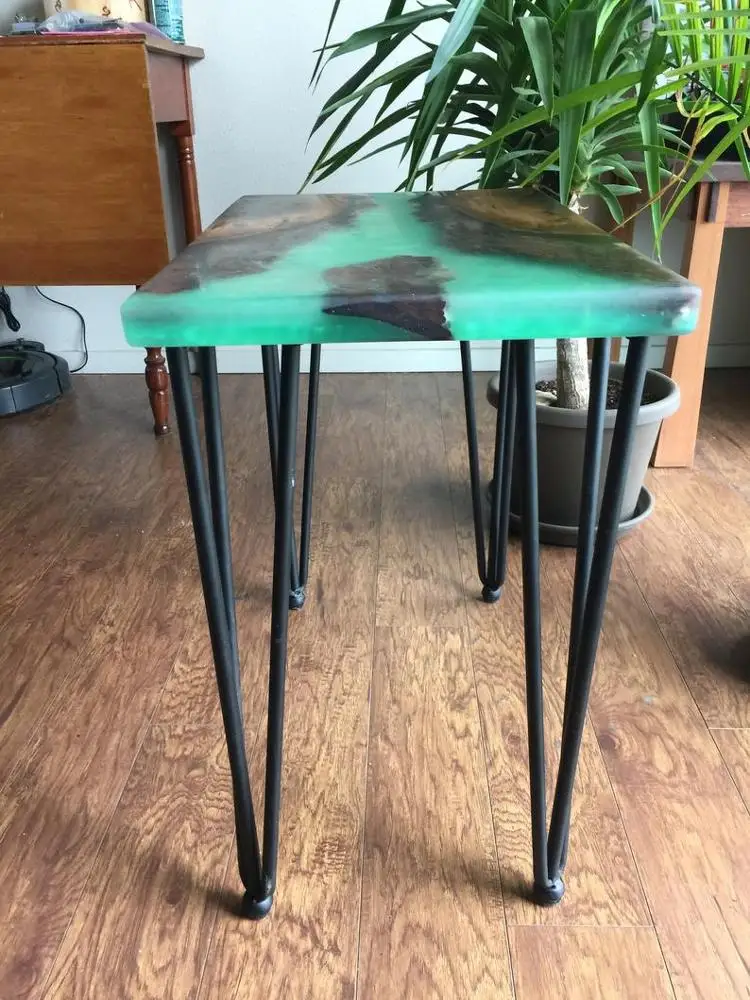 
Live Edge Epoxy Resin Indian design Wooden Side Table 