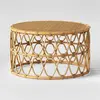 Round rattan coffee table