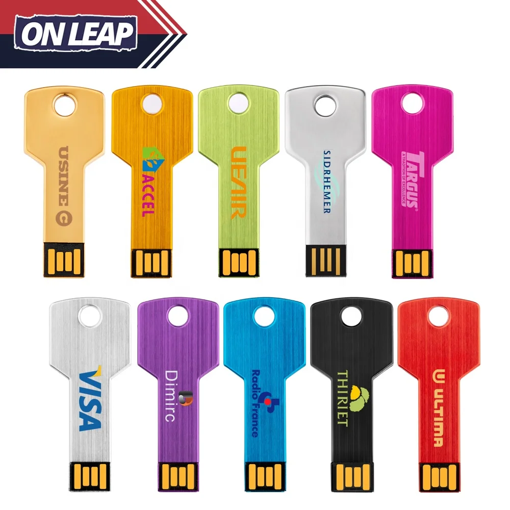 Key Shape  USB Flash Drive Custom USB Key wholesale 1GB 2GB 4GB 8GB 16GB 32GB 64GB