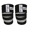 Custom heavy duty knee wraps with PVC Rubber Logo