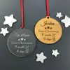 wooden round monogram initial ornament 1/8" thick laser cut blank plywood Christmas tree ornaments